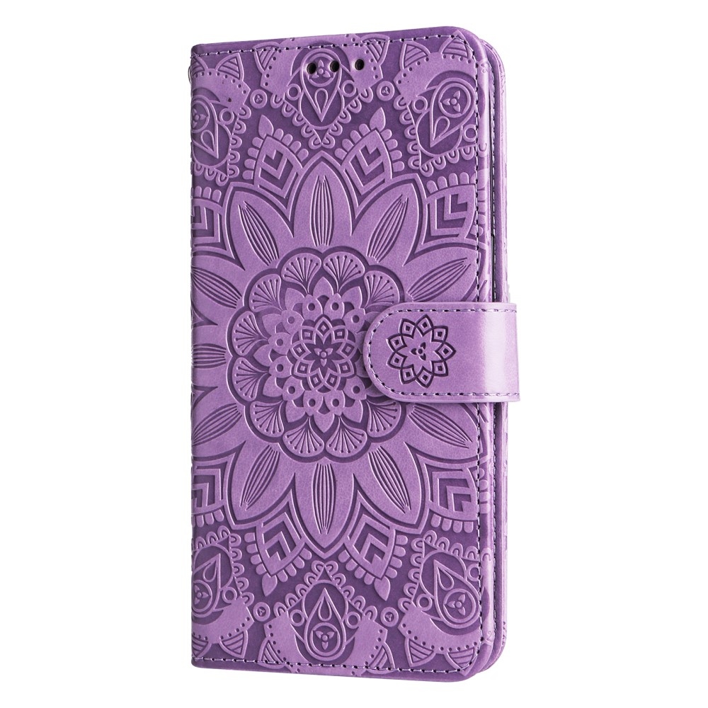 Napraforgó könyv tok Xiaomi Redmi Note 14S/Note 13 Pro 4G/Poco M6 Pro - lila