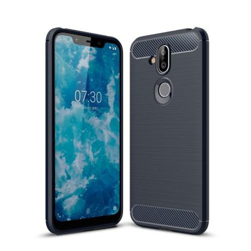 Szálas gél tartós borítás Nokia 8.1 készülékhez - kék