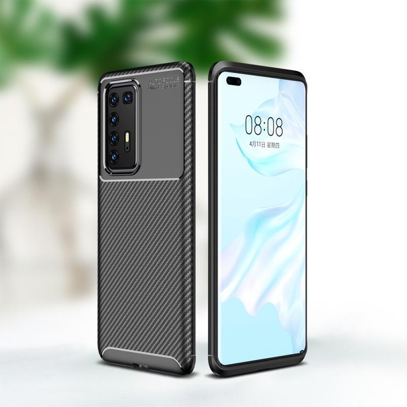 Szálálló zselés tok a Huawei P40 Pro készülékhez - fekete