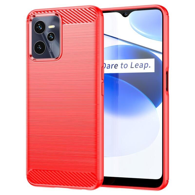 Szálálló zselés tok a Realme C35 készülékhez - piros