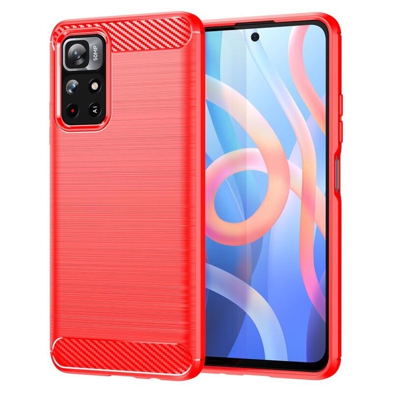 Szénálló zselés tok Xiaomi Poco M4 Pro 5G/Redmi Note 11S 5G - piros