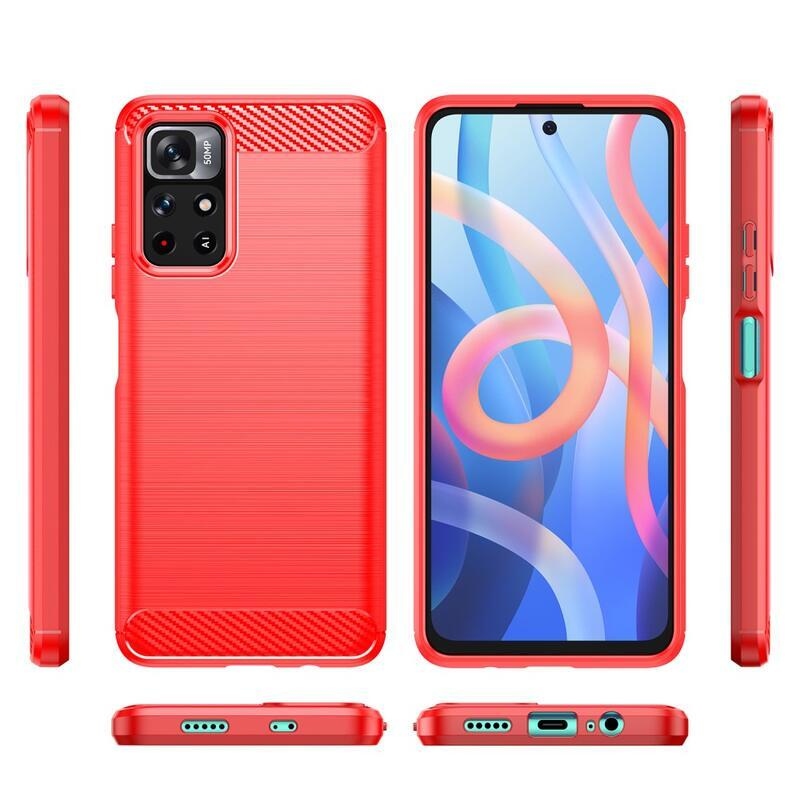 Szénálló zselés tok Xiaomi Poco M4 Pro 5G/Redmi Note 11S 5G - piros