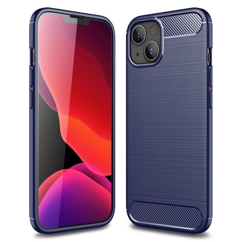 Rostálló, texturált zselés tok iPhone 13 mini 5.4 készülékhez - kék