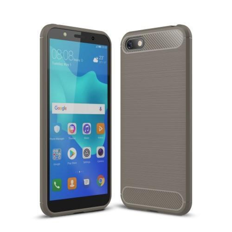 Szénálló szilikon tok a Huawei Y5 (2018) készülékhez - szürke