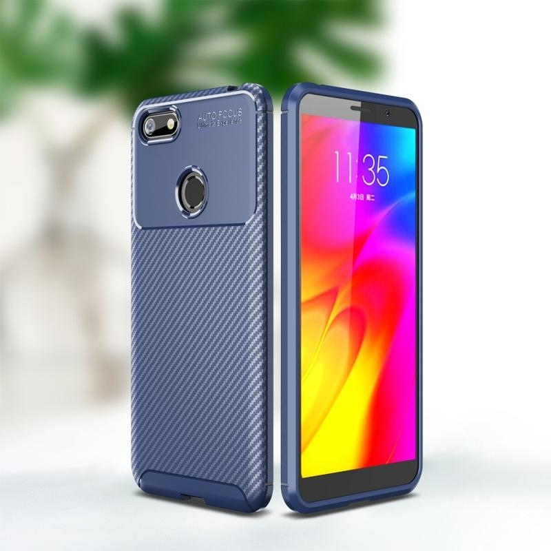 Rostálló, texturált zselés tok Motorola Moto E6 Play készülékhez - kék