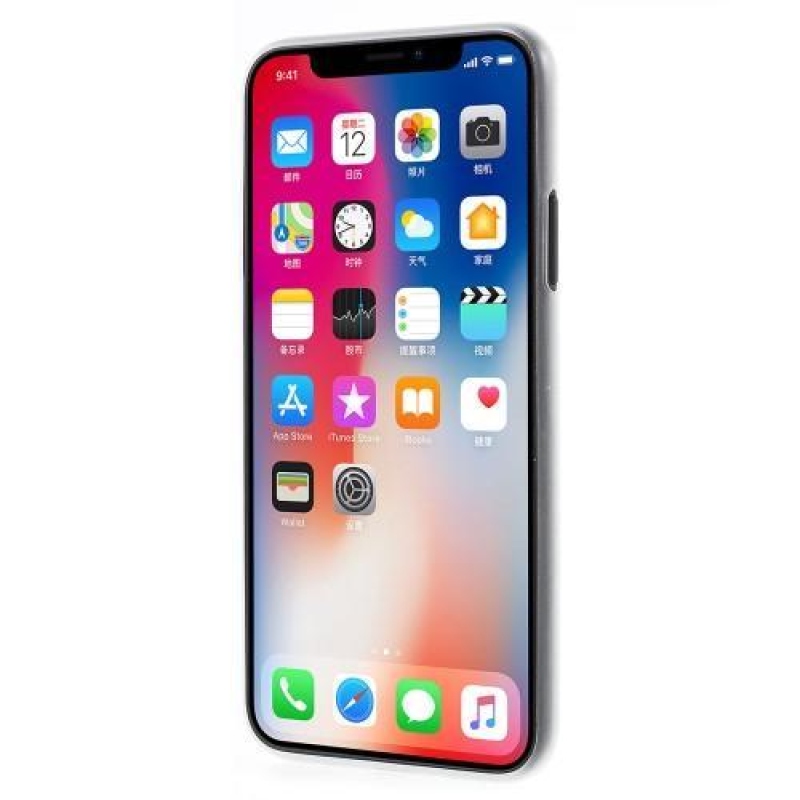 Szálas műanyag tok iPhone X készülékhez - fehér