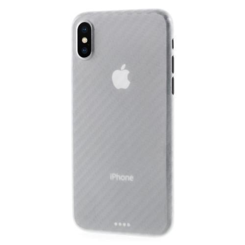 Szálas műanyag tok iPhone X készülékhez - fehér