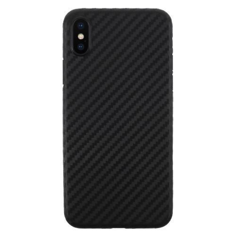 Szálas műanyag tok iPhone X készülékhez - fekete