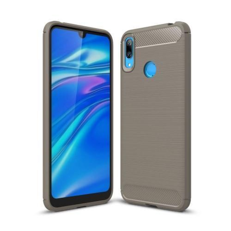 Szálas zselés tok Huawei Y7 (2019) - szürke