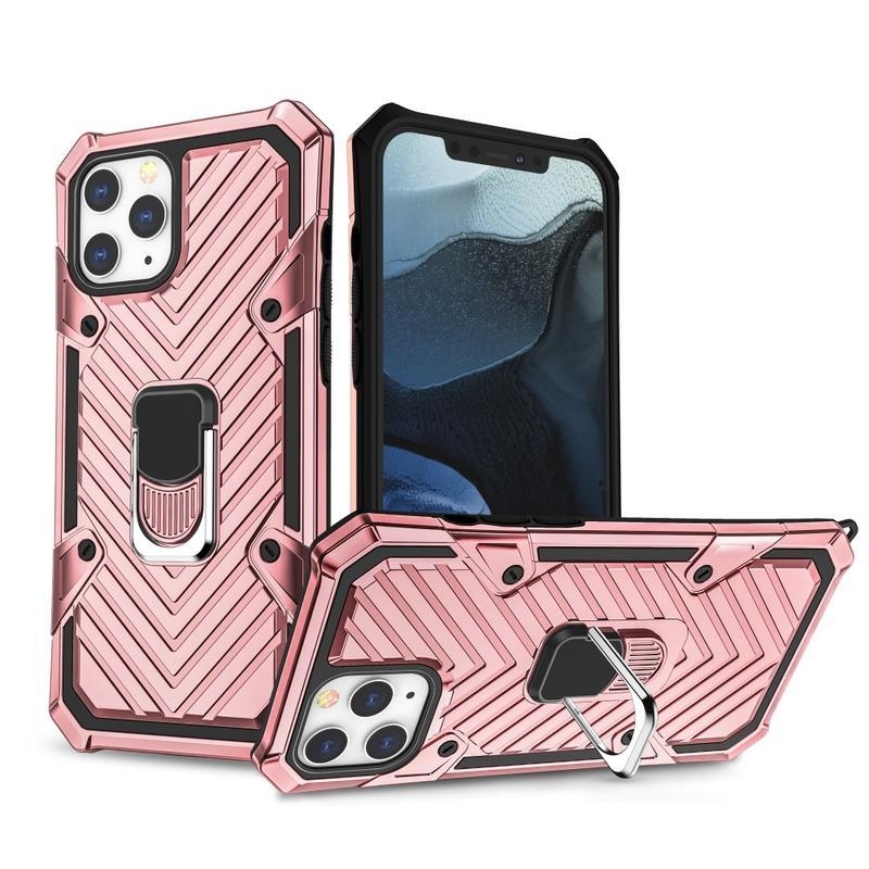 Ujjálló hibrid borítás iPhone 12 mini készülékhez - rózsaarany