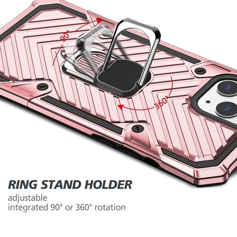 Ujjálló hibrid borítás iPhone 12 mini készülékhez - rózsaarany