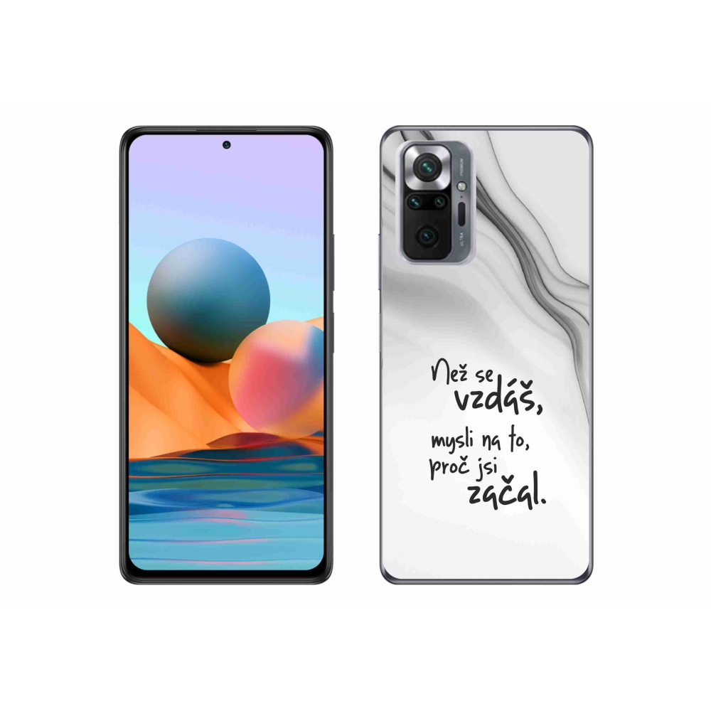 Gél borítás mmCase a Xiaomi Redmi Note 10 Pro készülékhez - idézem 2 fehér háttér