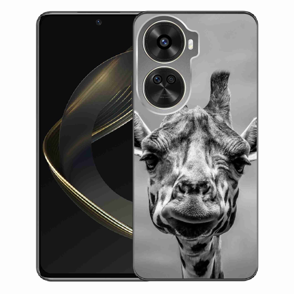 Zselés borítás mmCase a Huawei Nova 12 SE-hez - fekete-fehér zsiráf
