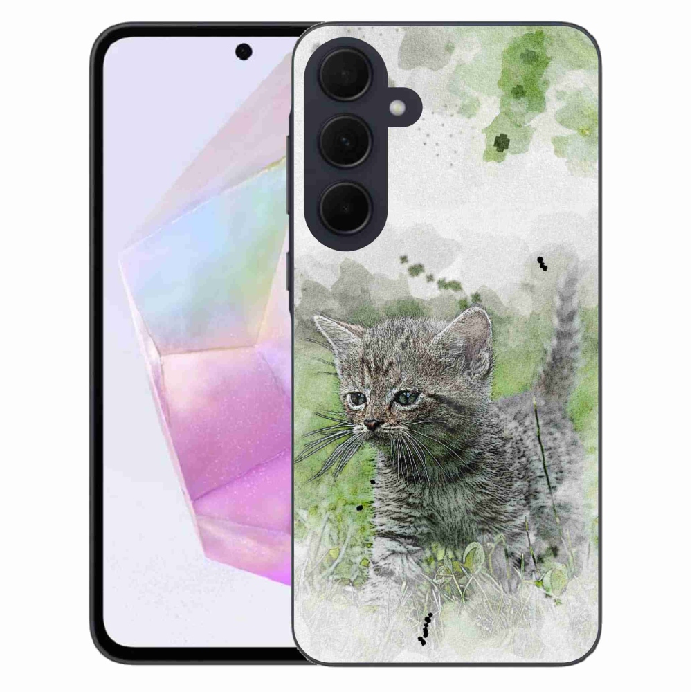 Gél borítás mmCase Samsung Galaxy A35 5G - aranyos cica 1