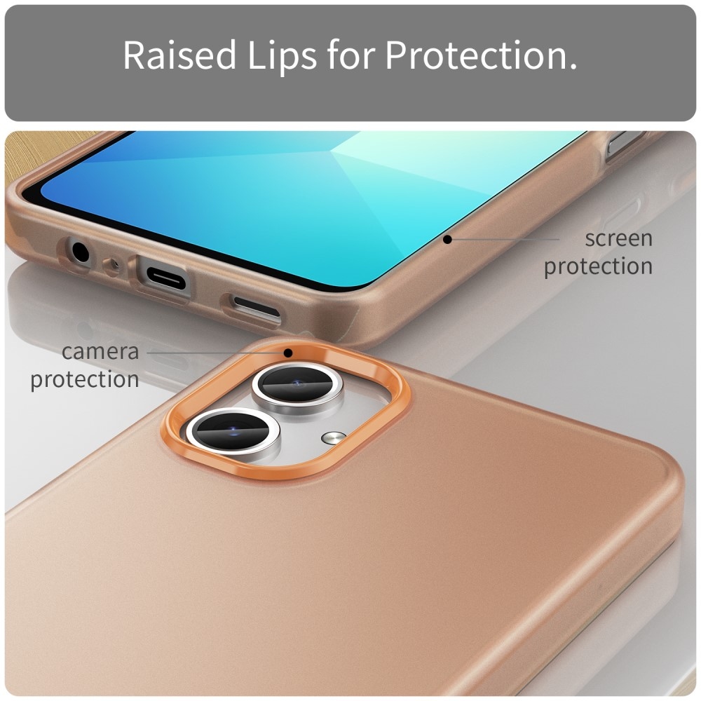 Candys matt zselés tok Samsung Galaxy A06 4G - narancssárga színben