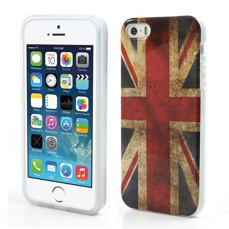 Zászlós zselés tok iPhone SE és iPhone 5 készülékhez - brit zászló