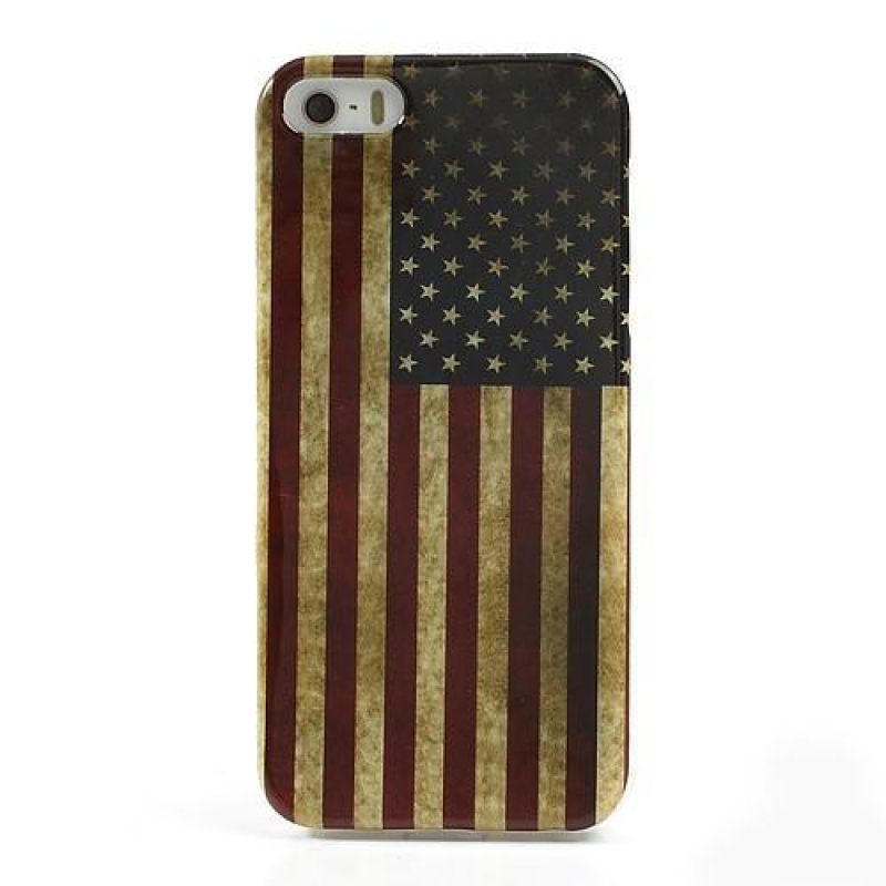 Zászlós zselés tok iPhone SE és iPhone 5 készülékhez - amerikai zászló