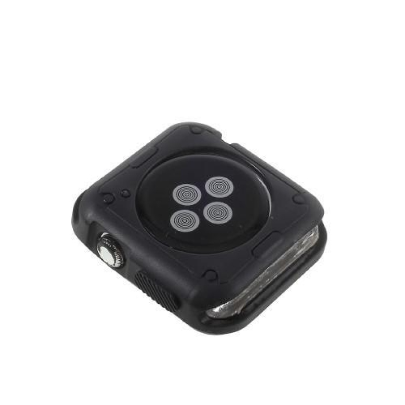 Flex zselés tok színes kerettel Apple Watch 38 mm-es órához - fekete/piros