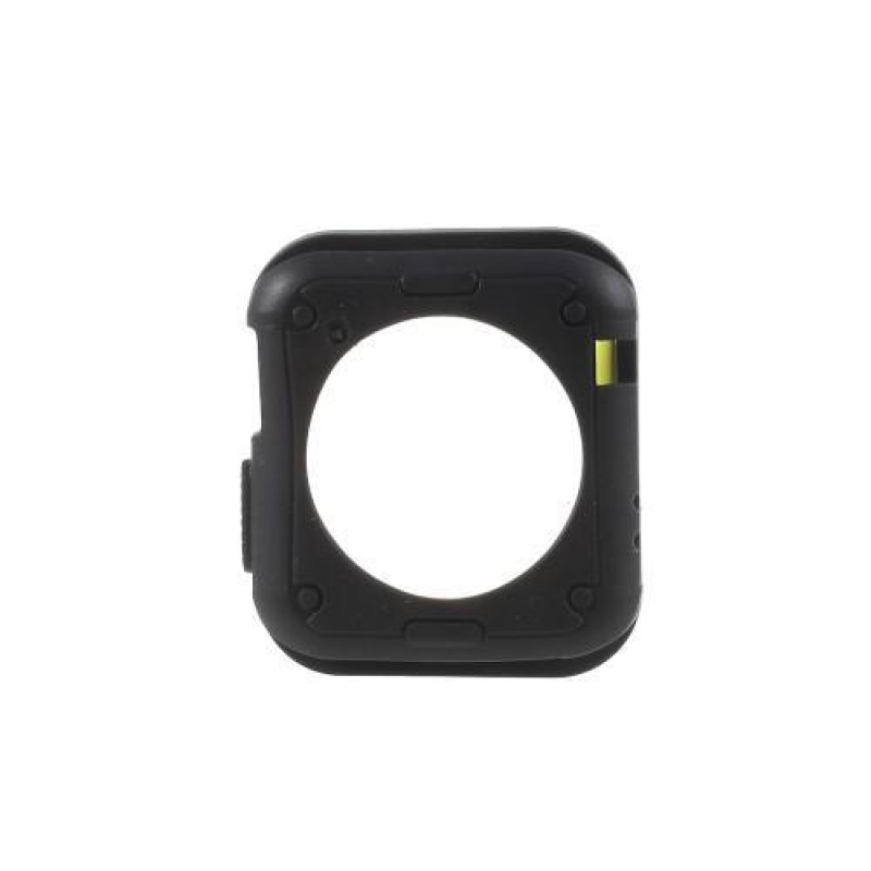 Flex zselés tok színes kerettel Apple Watch 38mm-es órához - fekete/zöld
