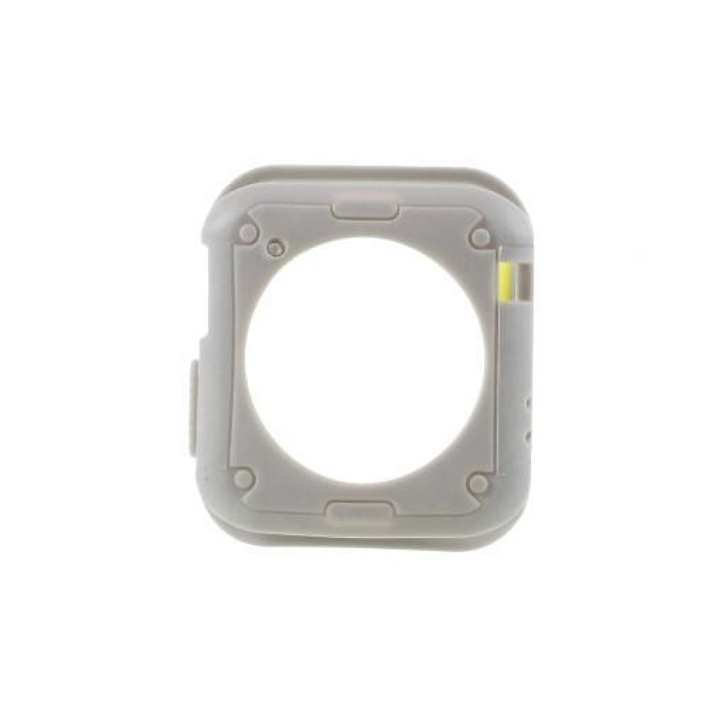 Rugalmas zselés tok színes kerettel Apple Watch 38mm készülékhez - szürke/zöld