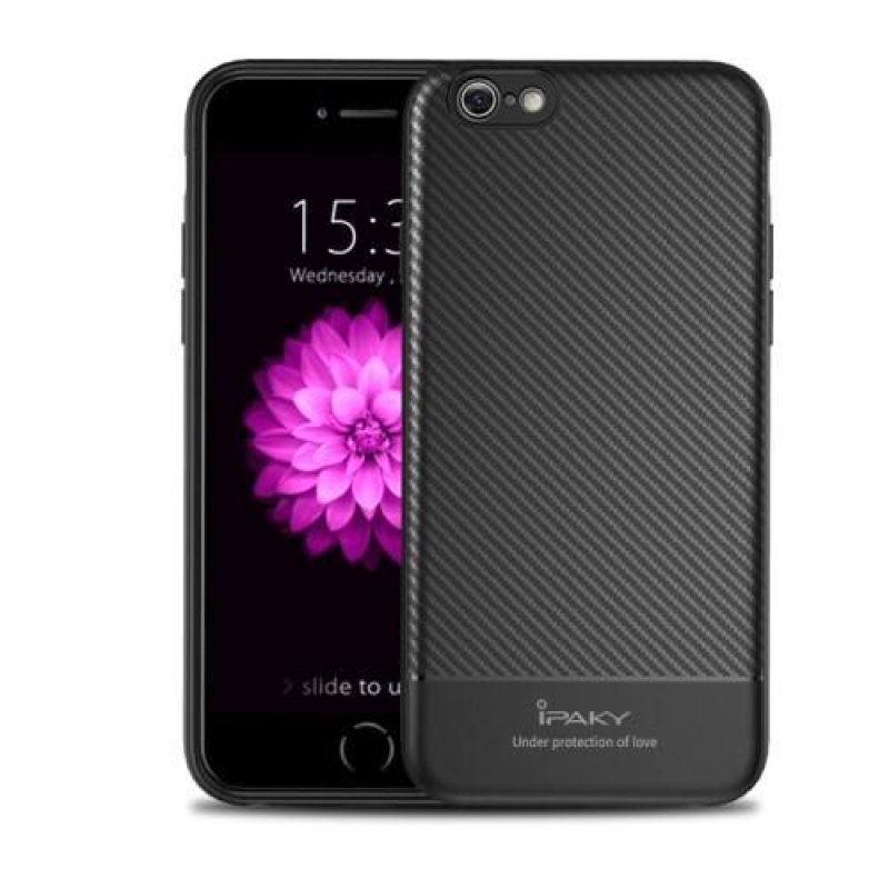 Flex zselés tok textúrával iPhone 6 Plus és 6s Plus készülékhez - fekete