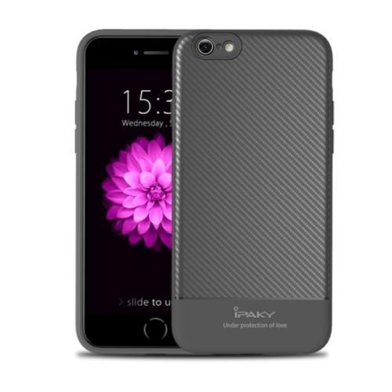 Flex zselés tok textúrával iPhone 6 Plus és 6s Plus készülékhez - szürke