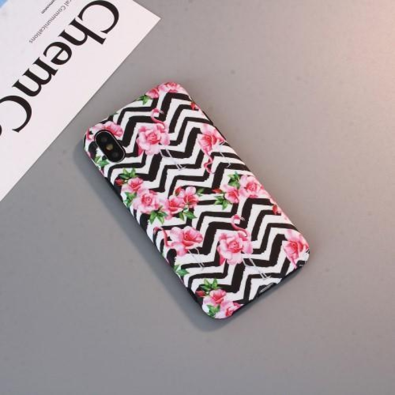 Flexi zselés tok iPhone X készülékhez - flamingók