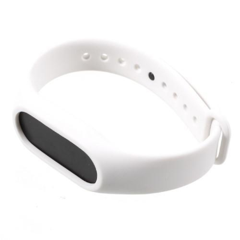 Rugalmas szilikon szíj a Xiaomi Mi Band 2 készülékhez - fehér