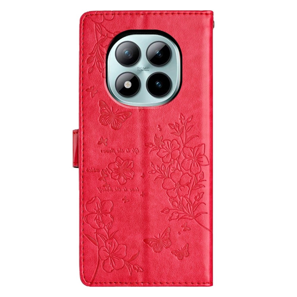 Floralis könyv tok a Xiaomi Redmi Note 15 Pro+ 5G számára - piros
