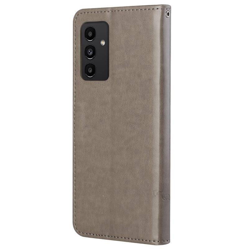 Virágos könyv tok Samsung Galaxy A13 4G készülékhez - szürke