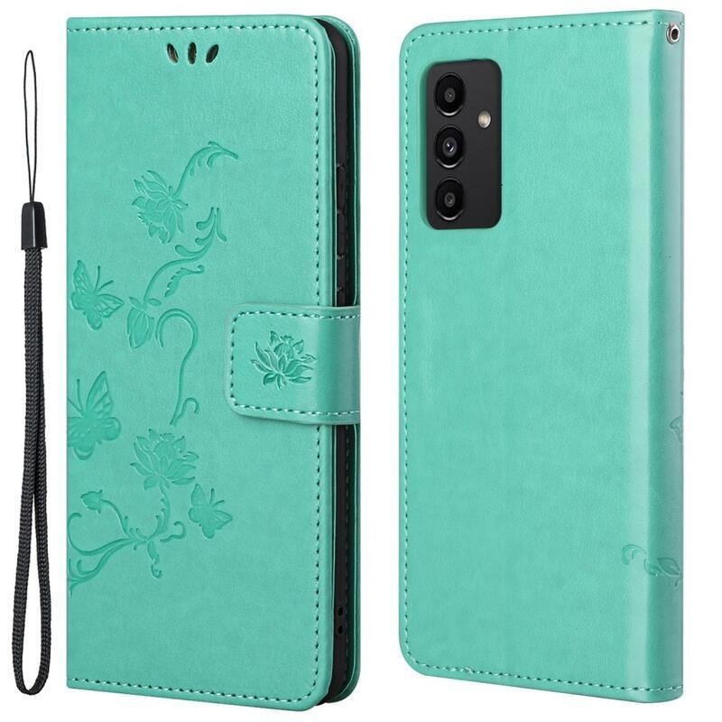 Virágos könyv tok Samsung Galaxy A13 4G készülékhez - zöld