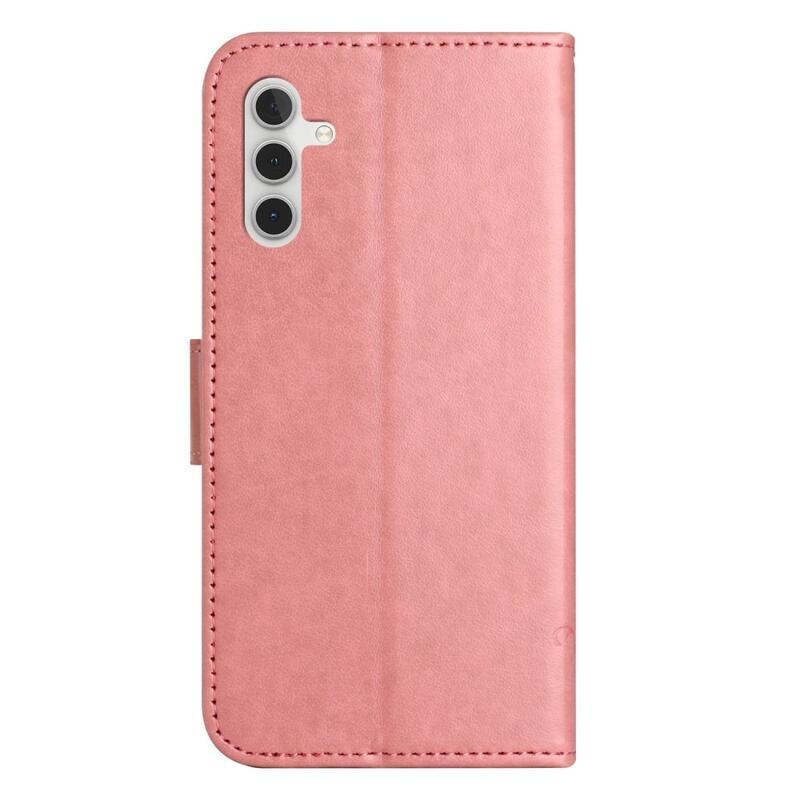 Virágos könyv tok Samsung Galaxy A34 5G - rózsaszínű