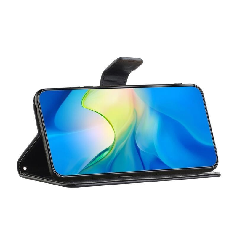 Virágos könyv tok a Xiaomi Redmi Note 12 Pro+ 5G számára - fekete