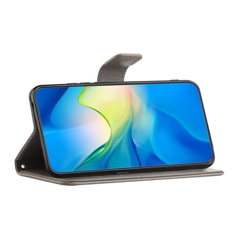 Virágos könyv tok a Xiaomi Redmi Note 12 Pro+ 5G számára - szürke