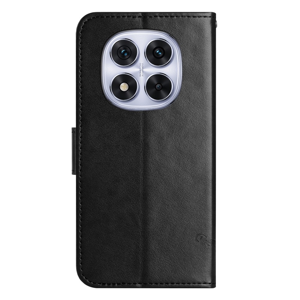 Virágos könyvtáska Xiaomi Redmi Note 15 Pro+ 5G - fekete