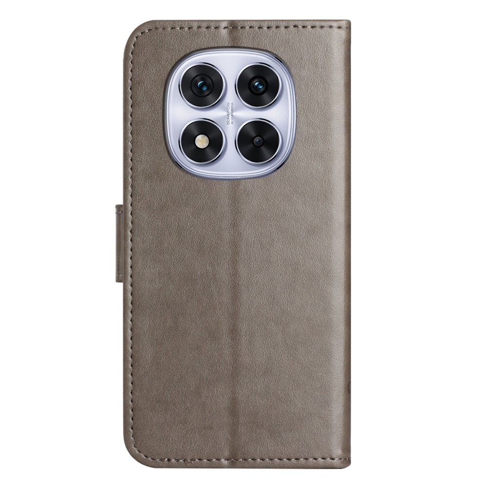 Virágos könyv tok a Xiaomi Redmi Note 15 Pro+ 5G számára - szürke