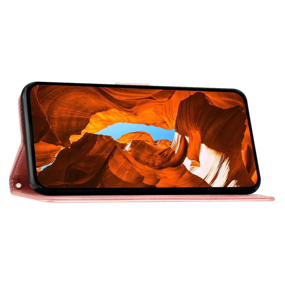 Virágok könyvtáska Honor 400 Pro-hoz - rózsaarany