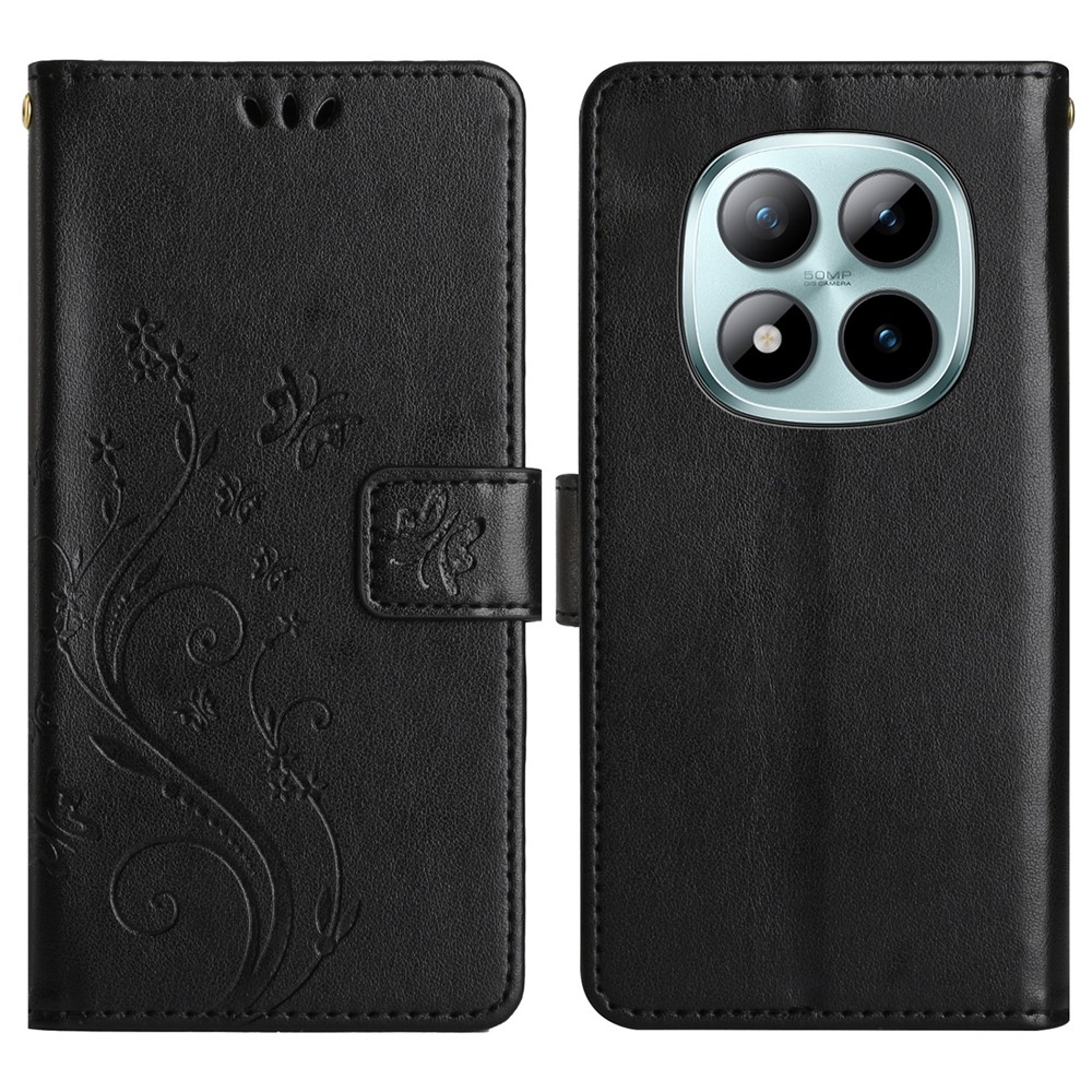 Virágok könyv tok Xiaomi Redmi Note 15 Pro+ 5G - fekete