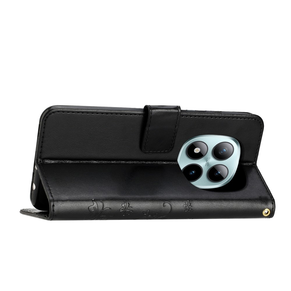 Virágok könyv tok Xiaomi Redmi Note 15 Pro+ 5G - fekete