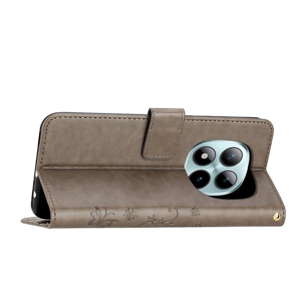 Virágok könyv tok Xiaomi Redmi Note 15 Pro+ 5G - szürke