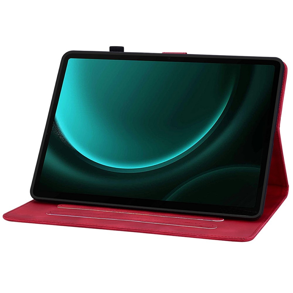 Virágok záró tok Samsung Galaxy Tab S11-hez - piros