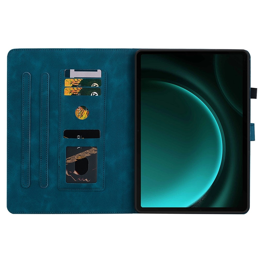 Virágok záró tok Samsung Galaxy Tab S11 készülékhez - kék