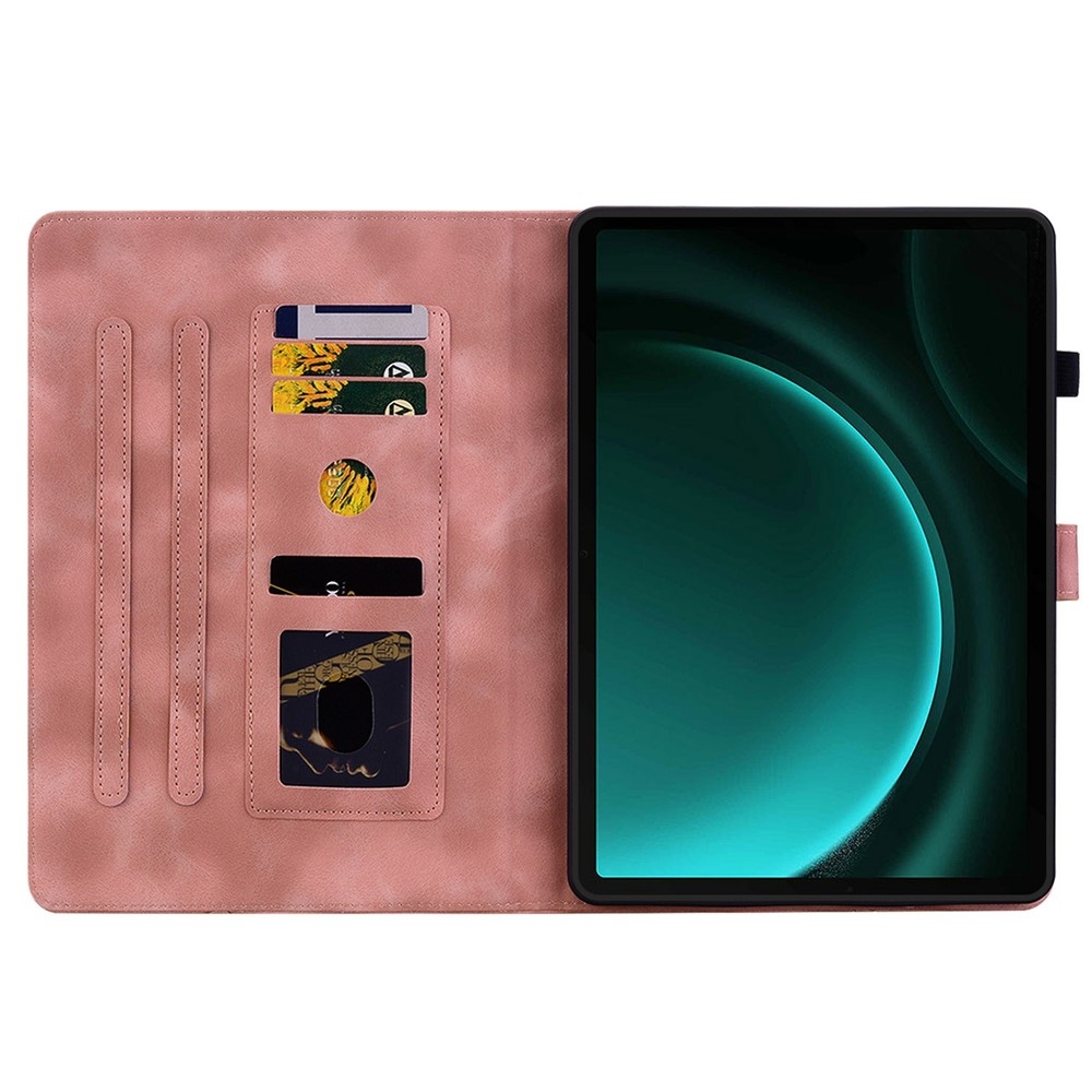 Virágok záró tok Samsung Galaxy Tab S11 készülékhez - rózsaszín