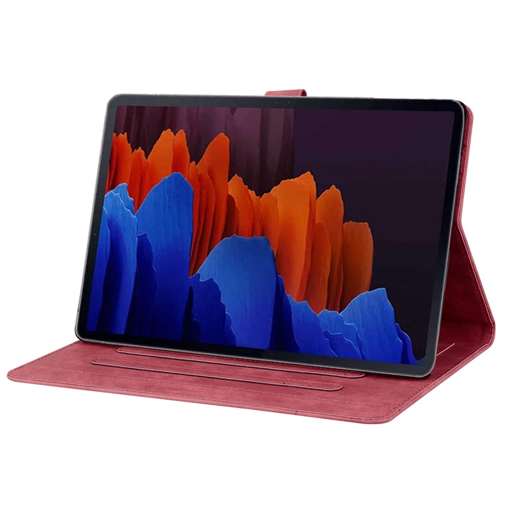 Virágok záródó tok Samsung Galaxy Tab S11 Ultra - piros