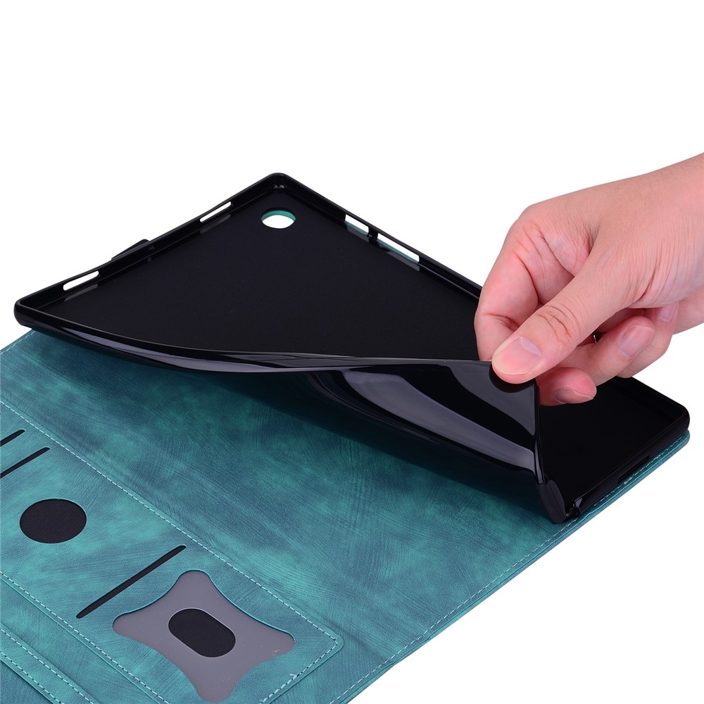 Virágok záró tok Samsung Galaxy Tab S11 Ultra - teal - kék színű