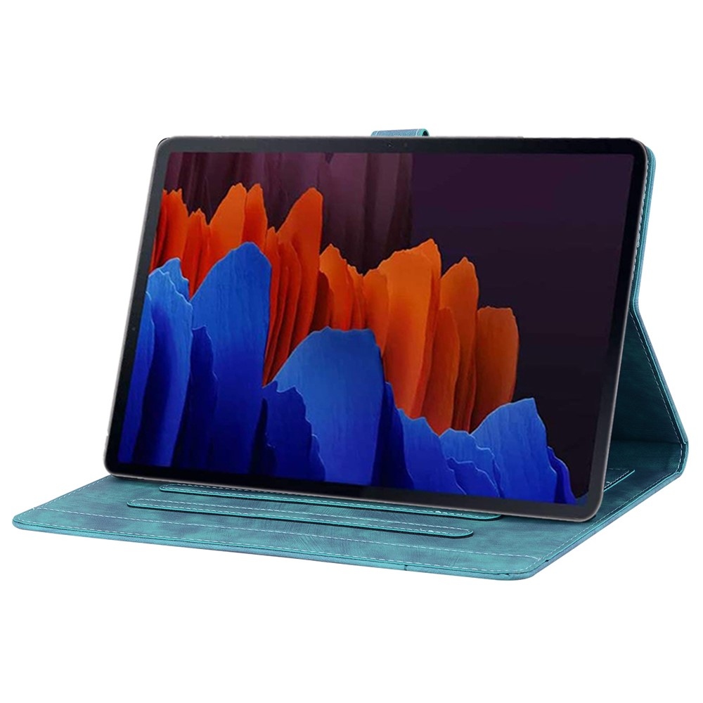 Virágok záró tok Samsung Galaxy Tab S11 Ultra - teal - kék színű