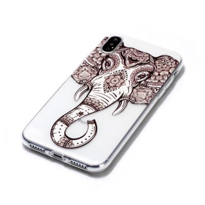 Flowi zselés tok iPhone X készülékhez - elefánt