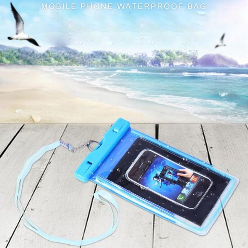 Fluore univerzális vízálló tok mobiltelefonokhoz 10,7 x 17,3 cm-ig - kék színben