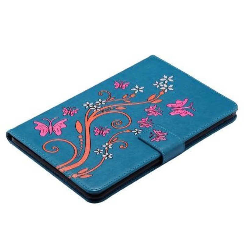 Fly PU bőr tok díszítéssel iPad mini 4 készülékhez - kék