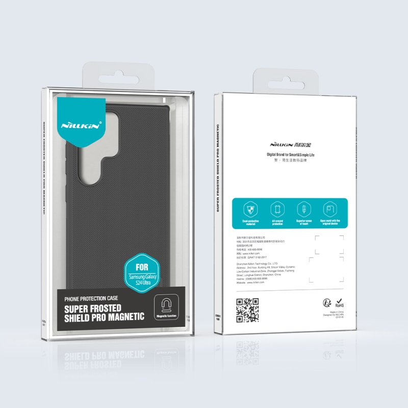 Nillkin Super Frosted PRO mágneses hátlap a Samsung Galaxy S24 Ultra Fekete készülékhez